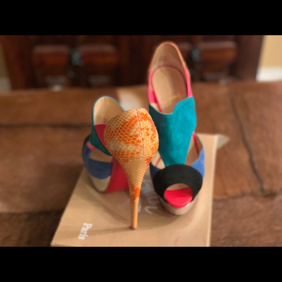 Christian Louboutin Pitou 160Mm Python Multicolor - Picture 2 of 5